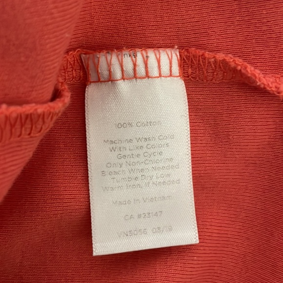 Talbots Orange 100% Cotton Basic Long Sleeves Top TShirt Size L - Picture 8 of 8